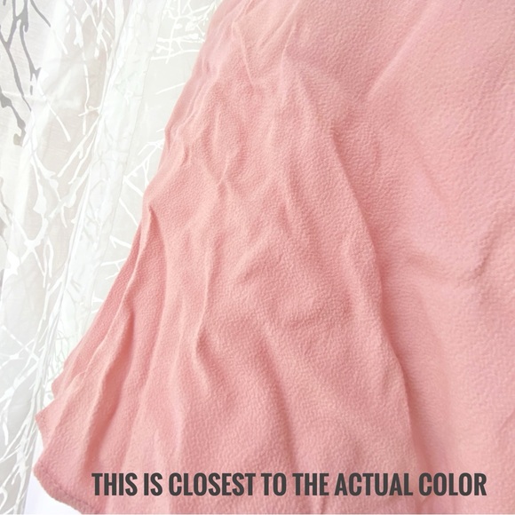 Reformation light pink v-neck hanging arm strap sleeveless tank top blouse - Picture 7 of 10